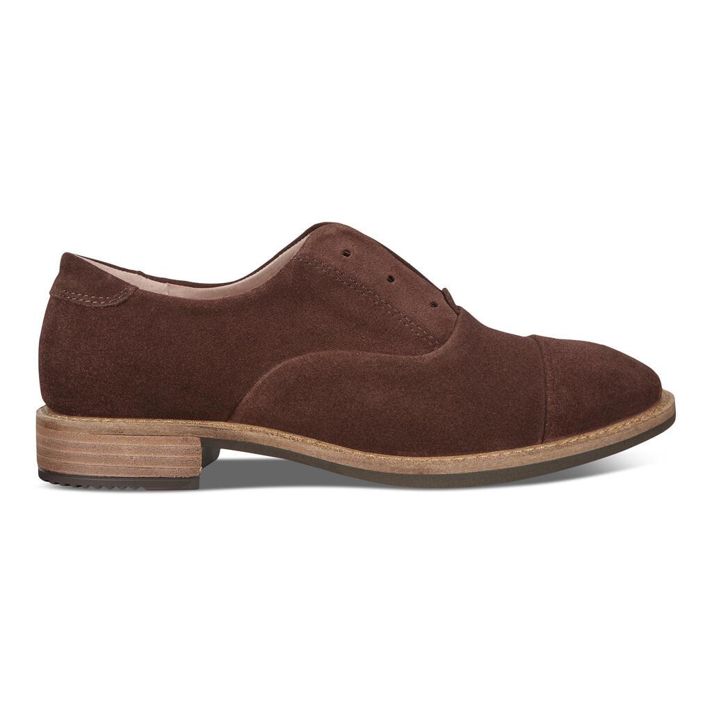 Chaussure Habillée Ecco Sartorelle 25 Tailored Suede Femme Cafe 5807-ERGTU